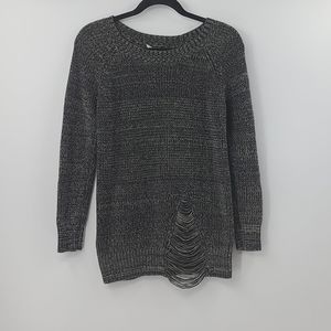 Bcbgeneration gray distressed sweater. Size small